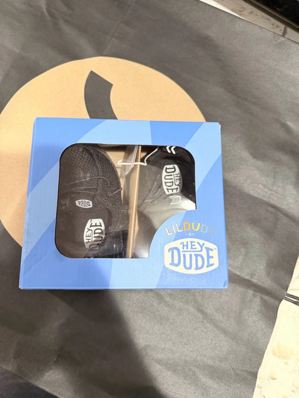 Hey Dude Black Slip-On Baby Shoes in Box
